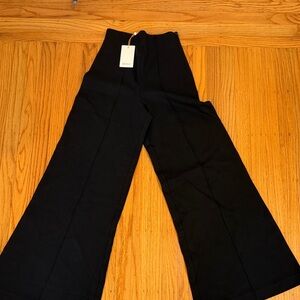 NWT Quince Wide Leg Stretchy Black Trousers